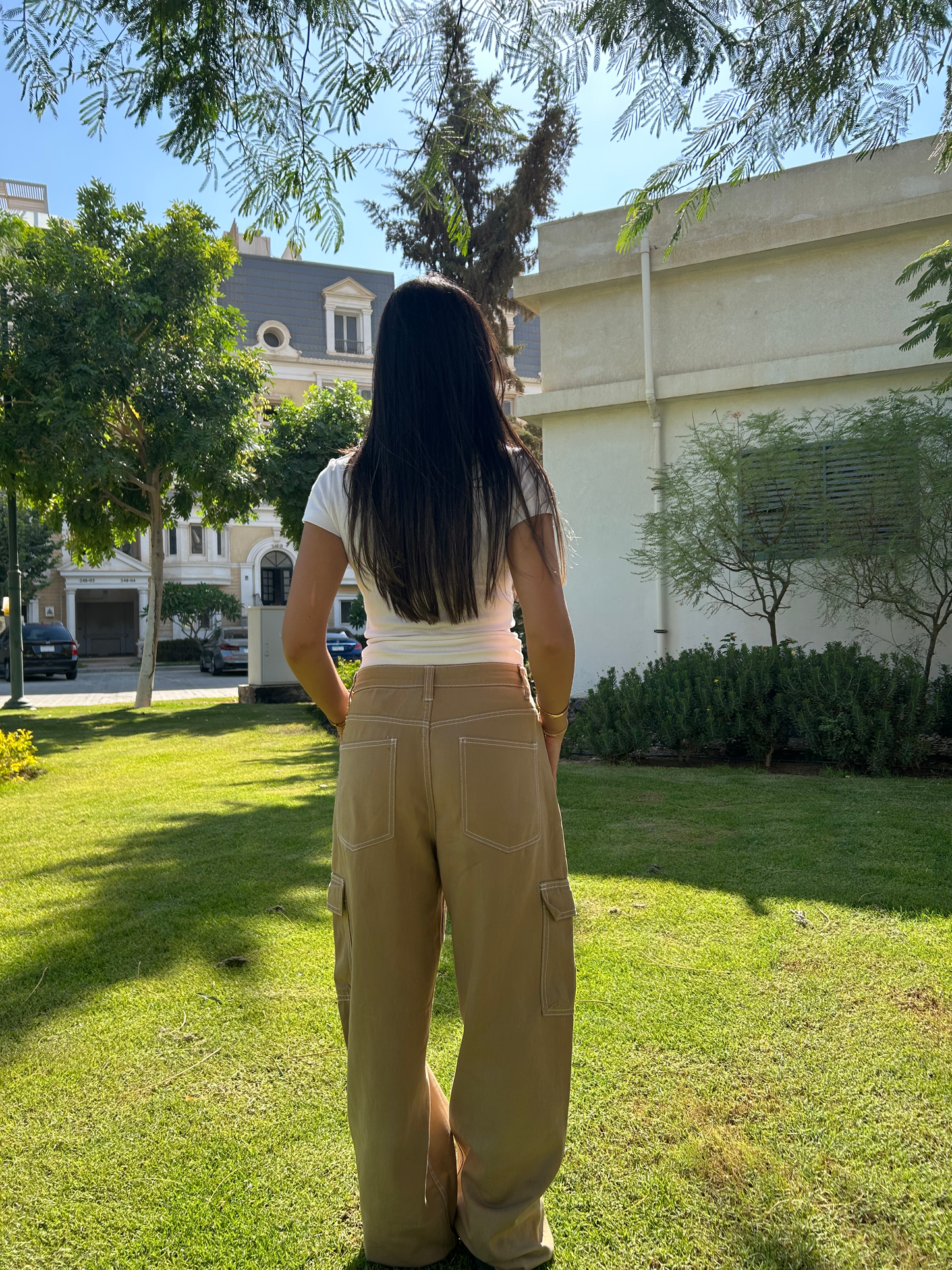 Baggy Fit Beige Pants