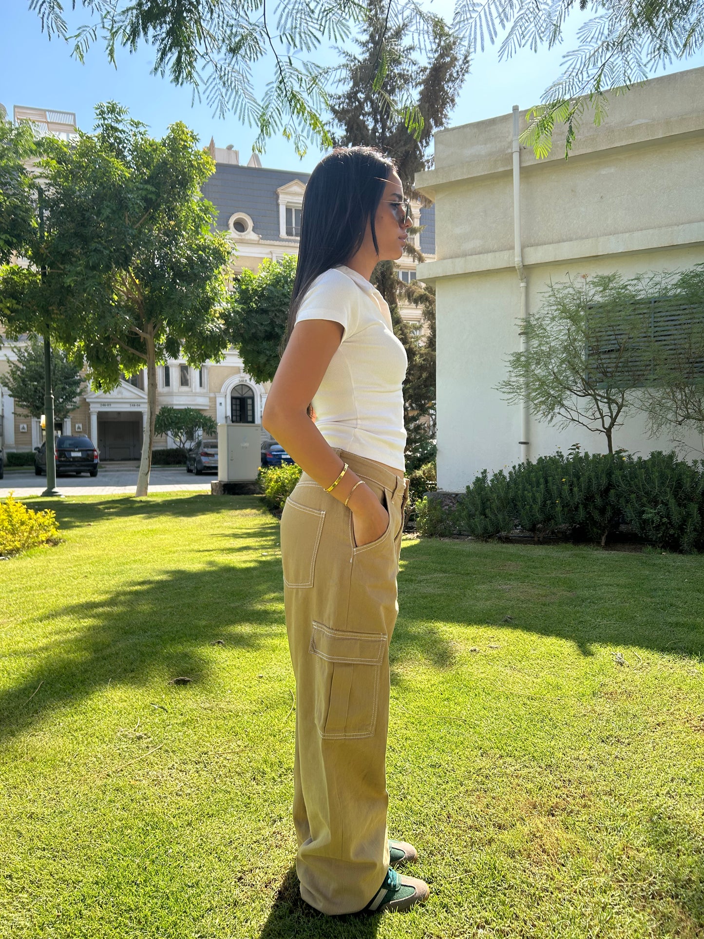 Baggy Fit Beige Pants